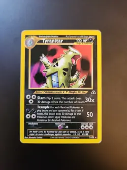 TYRANITAR 31/75 Non-Holo Rare WOTC Neo Discovery Pokemon Card - Image 1