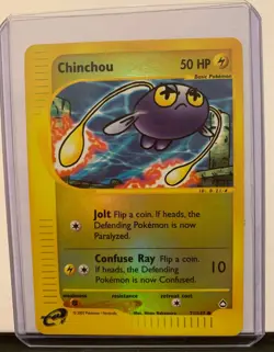 Chinchou 71/147 Reverse Foil Aquapolis Pokemon Card NM/Near Mint - Image 1