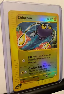 Chinchou 71/147 Reverse Foil Aquapolis Pokemon Card NM/Near Mint - Image 3