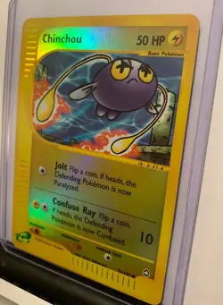 Chinchou 71/147 Reverse Foil Aquapolis Pokemon Card NM/Near Mint - Image 4