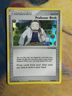 Professor Birch 82/106 Ex Emerald Trainer Reverse Holo Stamped Pokemon Card MP - Image 2