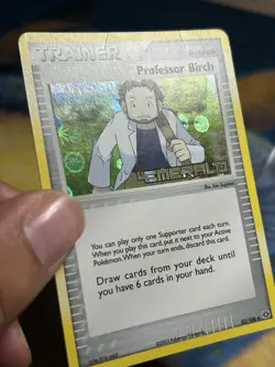 Professor Birch 82/106 Ex Emerald Trainer Reverse Holo Stamped Pokemon Card MP - Image 4