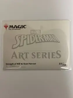 Spiderman Art Card Art Series Gold Signed Magic 22/54 Strength Of Will Nm - Image 2