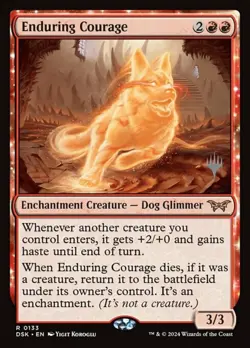 1 x Enduring Courage - Foil - Promo Pack - Duskmourn: House of Horror - NM-Mint - Image 1