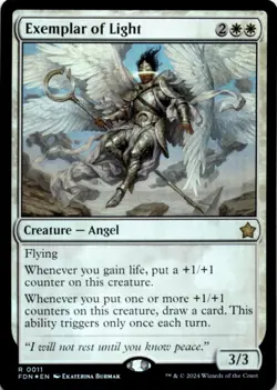 MTG Exemplar of Light Foil NM Foundations Magic 11 - Image 1