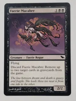 Faerie Macabre Shadowmoor Common MtG 2008 Wizards of the Coast - Image 1