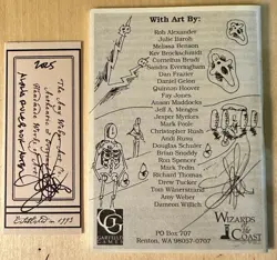 MTG Magic the Gathering Alpha Rulebook NM Amy WEBER Sketch Time Walk - Image 1