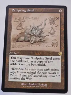 MTG - Sculpting Steel Schematic RETRO FRAME - Brother's War - Image 1