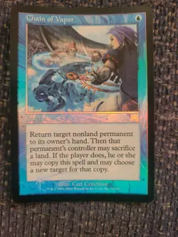 Magic The Gathering MTG 1x CHAIN OF VAPOR Onslaught FOIL SP/LP - Image 1
