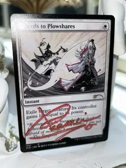 MTG Magic Artist Proof 亀ヰリヨウ/ Riyou Kamei / Swords to Plowshares SLD AP - Image 3