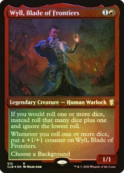 Wyll, Blade of Frontiers ETCHED FOIL - 512 - Commander Legends CLB MTG - Image 1