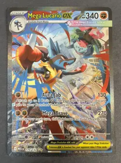 Pokemon Mega Evolution #179/132 Mega Lucario ex SIR smudge read description - Image 1