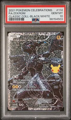 2021 POKEMON CELEBRATIONS CLASSIC COLLECTION #114 FULL ART/ZEKROM PSA 10 - Image 1