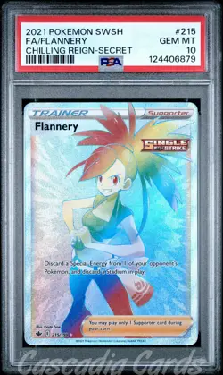 PSA 10 Flannery Rainbow Full Art Trainer 215/198 Chilling Reign Pokemon - Image 1