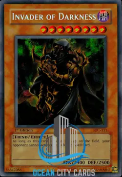 Yugioh Invader Of Darkness 1st ed IOC-111 Secret Rare NM - Image 1