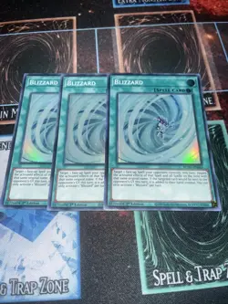 Yugioh x3 Blizzard ROTD-EN063 Super Rare 1st Edition playset - Image 1