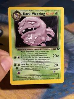 Dark Weezing 14/82 Team Rocket Unlimited Holo Rare Vintage Pokemon Card HP - Image 3