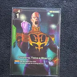 GUNDAM TCG CARD GAME CITIZENS, TAKE A STAND! GD01-105 R+ FOIL ENG NEWTYPE RISING - Image 4