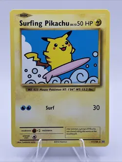 Pokemon TCG Surfing Pikachu Evolutions Card 111/108 Regular Secret Rare 2016 NM - Image 1