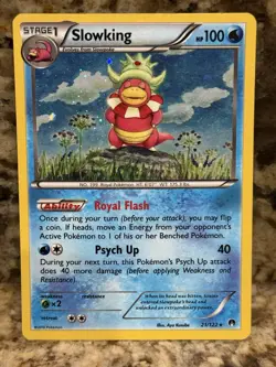 Slowking 21/122 Pokemon TCG Holo Pokemon Card XY Breakpoint Rare - MP - Image 1