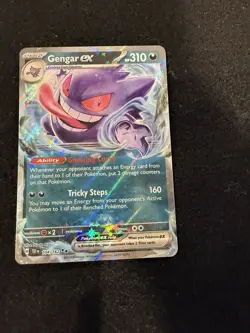 Pokemon TCG Gengar EX Temporal Forces Ultra Rare Card 104/162 Scarlet & Violet - Image 1