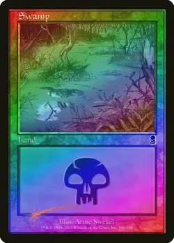 Swamp (340) FOIL Odyssey HEAVILY PLD Basic Land MAGIC GATHERING CARD ABUGames - Image 1
