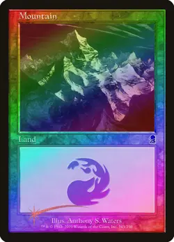 Mountain (343) FOIL Odyssey PLD Basic Land MAGIC THE GATHERING CARD ABUGames - Image 1
