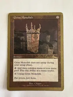 MTG - Grim Monolith - 1999 World Champ - NM - Tokyo Gold Border Rare HP Magic - Image 1