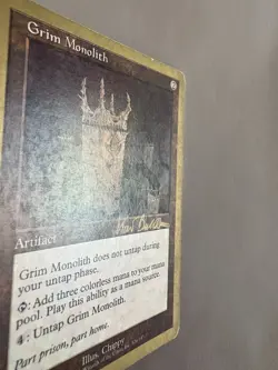 MTG - Grim Monolith - 1999 World Champ - NM - Tokyo Gold Border Rare HP Magic - Image 4