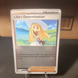 Lillie's Determination (Reverse Holo) 119/132 Uncommon Pokemon Mega Evolution NM - Image 1