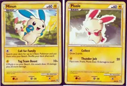 2010 POKEMON MINUN 34/95 & PLUSLE 36/95- HGSS UNLEASHED Uncommon-REGULAR-NM/M - Image 1
