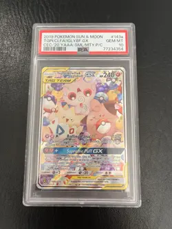 2019 Pokemon Sun And Moon- Togepi&Cleffa& Igglybuff Tag Team GX- PSA 10 Gem Mint - Image 1