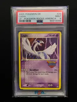 2005 Pokemon EX Unseen Forces Pokemon Rocks America 2005 29 Lugia PSA 9 Mint - Image 1