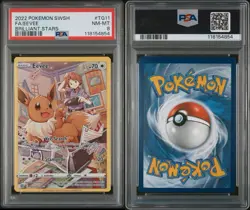 Pokemon Eevee PSA 8 NM-Mint TG11/TG30 Brilliant Stars Trainer Gallery Full Art - Image 3