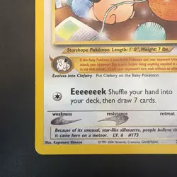 Pokemon vintage Non-Holo Rare Cleffa 20/111 Neo Genesis WotC - Image 5