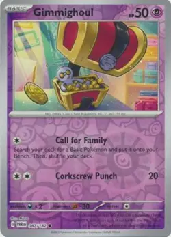 Gimmighoul 087/182 Reverse Holo Paradox Rift Pokemon TCG - Image 1