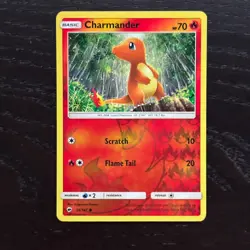 Charmander 18/147 Pokemon Burning Shadows Sun & Moon Reverse Holo Common Card NM - Image 1