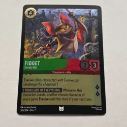 Fidget 106/204 Disney Lorcana Archazia's Island Uncommon Cold Foil Card NM - Image 1
