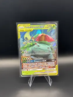 Pokemon Team Up Celebi & Venusaur GX Tag Team Ultra Rare Card #1/181 - Image 1