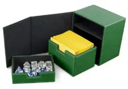 1 BCW Deck GREEN Case LX 100 Gaming Cards Storage Vault w/ Removable Tray & Box - Image 1