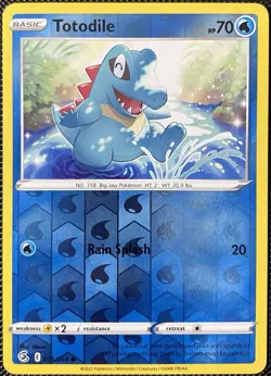 Totodile 055/264 Swsh08: Fusion Strike Reverse Holo - Pokemon Card - Image 1