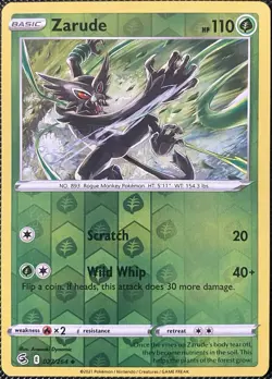 Zarude 027/264 Swsh08: Fusion Strike Reverse Holo - Pokemon Card - Image 1