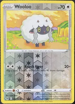 Wooloo 222/264 Swsh08: Fusion Strike Reverse Holo - Pokemon Card - Image 1