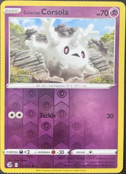 Galarian Corsola 117/264 Swsh08: Fusion Strike Reverse Holo - Pokemon Card - Image 1