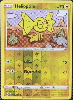 Helioptile 098/264 Swsh08: Fusion Strike Reverse Holo - Pokemon Card - Image 1