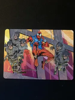 Scarlet Spider, Ben Reilly Art Card Gold Stamp Signature MTG Marvel's Spider-Man - Image 1