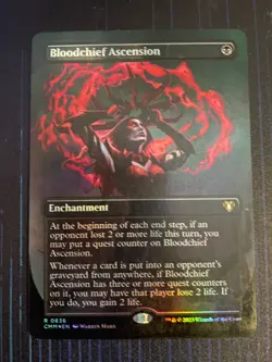 MTG Magic Bloodchief Ascension Borderless Commander Masters Foil Rare NM CMM - Image 1