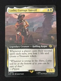 1x MTG Lotho, Corrupt Shirriff (Extended Art) - (LTR) #370 - Magic the Gathering - Image 1