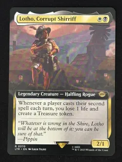 1x MTG Lotho, Corrupt Shirriff (Extended Art) - (LTR) #370 - Magic the Gathering - Image 3