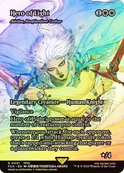 MTG HERO OF LIGHT ADELINE RESPLENDENT CATHAR (FOIL) R1 SHOWCASE THROUGH THE AGES - Image 1